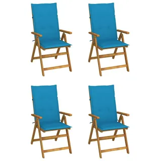 vidaXL Hochlehner 57 x 69 x 111 cm blau 4 St.