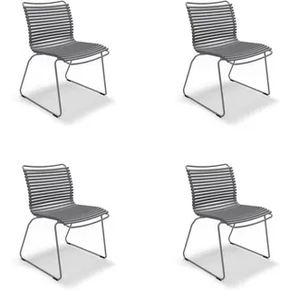 Houe CLICK Dining Chair ohne Armlehnen 4er Set Dark Grey