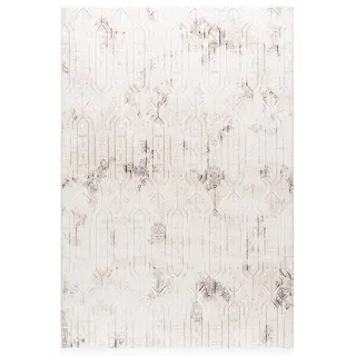 Teppich SEHRAZAT "Diamond 7820" Teppiche Gr. B/L: 80 cm x 300 cm, 6 mm, 1 St., beige (creme) Orientalische Muster Vintage Design,Kurzflor,mit weichem Glanz Garn,mit Fransen