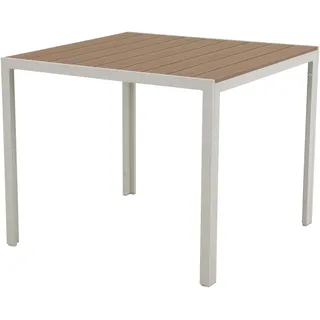VCM Gartentisch 90 x 90 x 0 cm Teak-Dekor