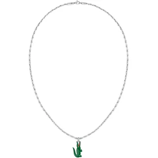 Lacoste Kette mit Anhänger ARTHOR grün Edelstahl