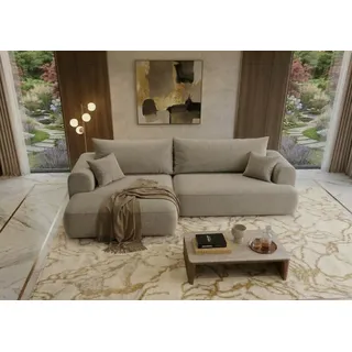 b&b home Eckcouch Cord 2-Sitzer Beige