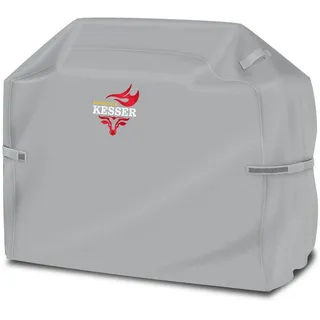 KESSER Grill-Schutzhülle, Premium BBQ Grillabdeckung Gasgrill Grillhaube Abdeckung Wet grau 147 x 61 x 122 cm (BxTxH) | 147 cm x 61 cm x 122 cm