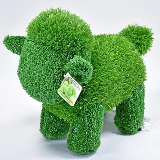 AniPlants, Grasfigur, Schaf stehend, Gartendeko, 33cm, Grasgrün