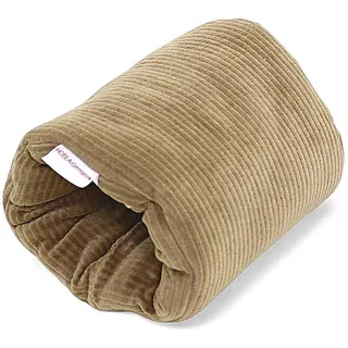 HOBEA-Germany Ministillkissen Arm-Stillkissen kleines Stillkissen für unterwegs Stillmuff Reisestillkissen in verschiedenen Designs, Modell: Cord Taupe