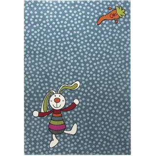 Sigikid Kinderteppich Rainbow Rabbit SK-0523-01 blau 80 x 150 cm