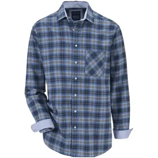 Flanellhemd FLOREVERTI blau- 39/40