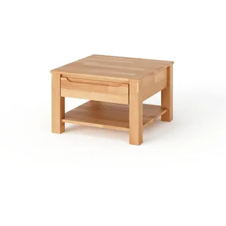 Kiki design Couchtisch, Breite 70 cm aus Massivholz mit Mit 1 Schubkasten, Wohnzimmer, Couchtisch Kernbuche Tisch Massiv 70cm ...
