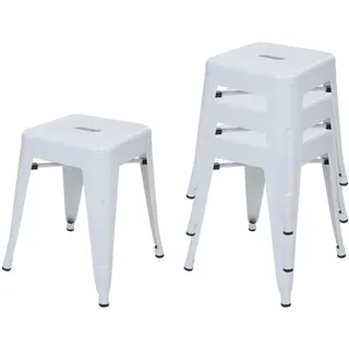 MCW Hocker A73 Metall 39 x 46 x 39 cm Weiß