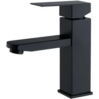 HOMELODY Waschtischarmatur waschbecken Wasserhahn Bad Badarmatur Armatur Mischbatterie (Badezimmer armaturen, Waschbeckenhahn, Schwarz) waschtischarmatur für aufsatzbecken,Schwarz schwarz