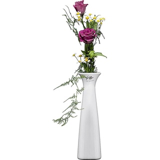 6x Sandra Rich, Vase, Vase Classy Solifleur Porzellan 24cm Ø6,5cm weiß (1 x, Ø 6.5 x 24 cm)