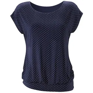 LASCANA Longshirt Damen marine-gepunktet Gr.40/42
