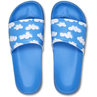 Happy Socks Ultimate Sandalen – Sommer-Pool-Slipper – Blau mit Wolken für Damen und Herren – Größe 42/43 - 42/43 EU