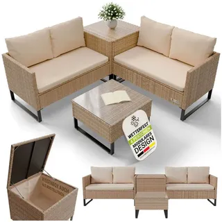 Juskys Santorini Loungeset creme/sand