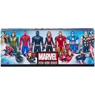 Hasbro Marvel Avengers Titan Hero Serie Action-Figuren Pack, 7 Action-Figuren (30 cm) und 5 Accessoires