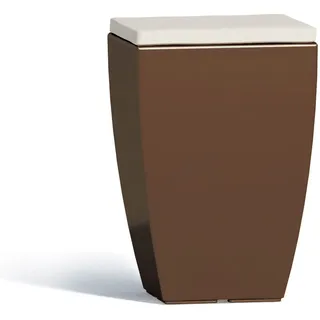 SITZWÜRFEL SITZHOCKER AUSSEN GARTEN TERRASSE SITZ AUFBEWAHRUNGSBOX BRAUN