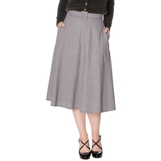 Banned A-Linien-Rock Betty Hahnentritt Muster Retro Vintage Swing Skirt XS