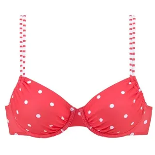 S.Oliver Bügel-Bikini-Top Damen rot-weiß Gr.38 Cup B