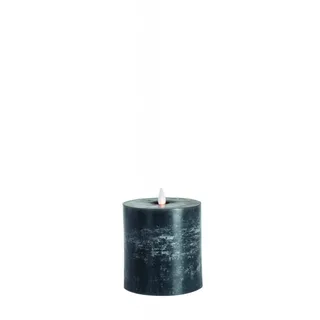 Sompex 35196 Flame Echtwachs LED Kerze, Flach - Fernbedienbar und integrierter Timer, anthrazit, 10 x 10.5 cm