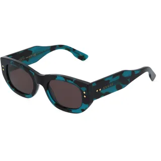 Gucci GG1215S Damen-Sonnenbrille Vollrand Quadratisch Kunststoff-Gestell, braun