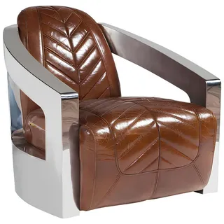 JVmoebel Sessel Retro Leder Lounge Stuhl im Flugzeugdesign – Braun (Sessel), Made in Europa braun