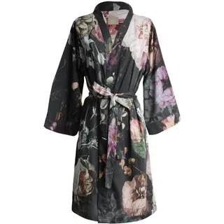 ESSENZA Kimono Sarai Fleur Festive Blooming Black, XS - 100% Baumwollsatin - Blumen - XS
