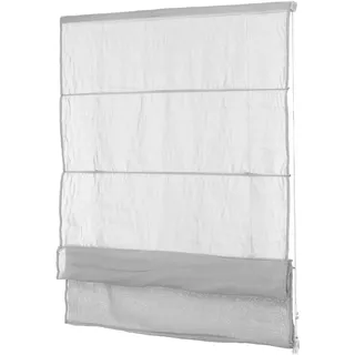 Ventanara® Raffrollo ohne Bohren tageslicht Raffgardine Faltvorhang Montage ohne Bohren inklusive Klemmträger (40 x 130 cm, Grau Blickdicht)