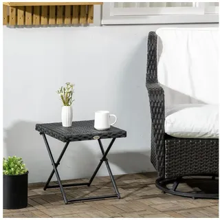 Outsunny Beistelltisch 40 x 40 x 40 cm Schwarz