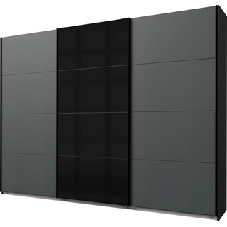 Wimex Schwebetürenschrank Ernesto mit farbigen Glaselementen schwarz 270 cm x 208 cm x 65 cm