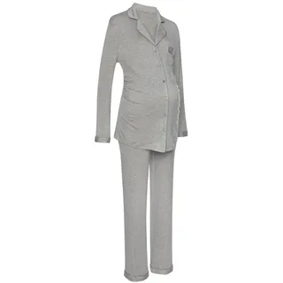 LASCANA Damen Umstandspyjama grau Gr.32/34