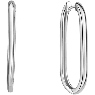 ZEEme Creolen oval weiß 31mm