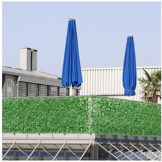Sichtschutzzug, neu.haus, Blätterzaun »Efeu« Sichtschutzzaun Balkon 300x100cm Grün grün