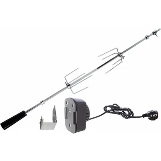 All'Grill Grillbesteck Rotisserie Drehspieß-Set mit Motor 74 cm Edelstahl rot