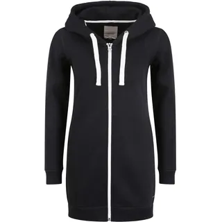 OXMO Olinda Long Damen Sweatjacke Kapuzenjacke Hoodie mit Kapuze, Größe:S, Farbe:Black (799000) - S