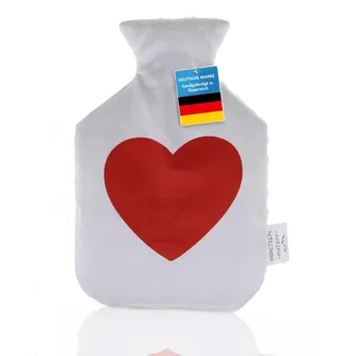 IMPACTRION -nature- Bio Kirschkernkissen als Wärmflasche mit Herz, handgefertigt in Österreich, 100% naturbelassene Baumwolle, Herstellung CO2 neutral