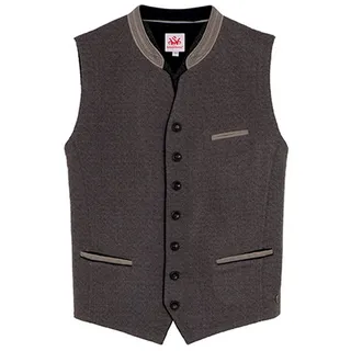 Spieth & Wensky Trachtenweste Bert Weste Herren Trachtenweste Wollweste weste grau 54/XL