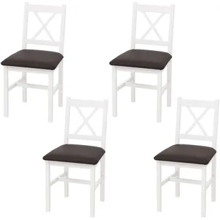 MCW Esszimmerstuhl F77 Stoff schwarz/weiß 4er Set