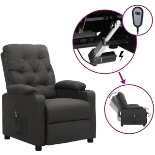 vidaXL Relaxsessel Elektrisch 93 x 96,5 x 0 cm Dunkelgrau mit Fernbedienung