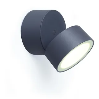 LED Außenwandleuchte Trumpet aus Aluminium in Anthrazit,verstellbare Außenleuchte,Wandleuchte,Außenlampe für Terrasse/Hof/Haustür,11 Watt,3000 Kelvin