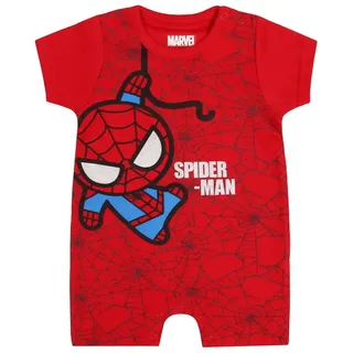 MARVEL Kurzarmbody Roter Einteiler/Body mit Aufdruck von Spider-Man MARVEL, 92 rot