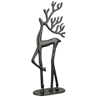 Gilde Gilde, Deko Figuren + Skulpturen, Rentier Schwarz, Matt H: 38 cm,