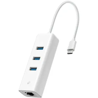 TP-Link UE330C USB Type-C 3-Port Hub mit Gigabit-LAN-Adapter, 3 USB-A 3.0 Ports, USB-C auf Ethernet 1000 Mbit/s