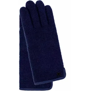 Strickhandschuhe KESSLER "Sasha" Gr. S, blau (dark blue) Damen Handschuhe Fingerhandschuhe aus gewalkter Schurwolle, Wind- und Wasserabweised