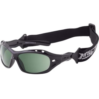 Dirty Dog Wassersportbrille Curl Brille schwimmfähig polarisiert, Rahmenfarbe - Glasfarbe: Black - Green Polarisiert