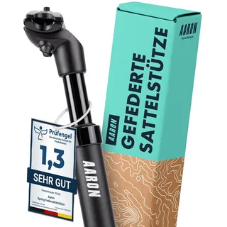 Aaron Spring Sattelstütze gefedert | 27,2 30,9, 31,6 oder 34,9 mm | schwarz - 27,2 mm