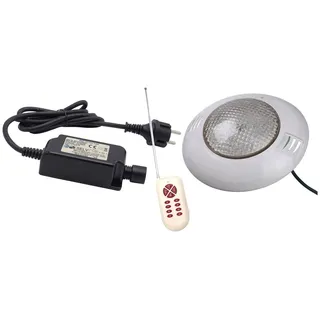 Infinite Spa Pool-Lampe Poolspot LED 406 multi colour, LED fest integriert, RGB, Unterwasserspot LED mit Außen-Sicherheitstrafo und Fernbedienung weiß