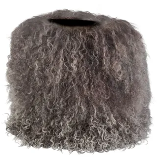 Qult Farluce Kerze Echtpelz - Tibet Lamm - Farbe Grau