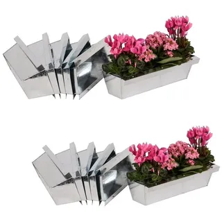 UNUS GARDEN Blumenkasten Blumenkasten mit Kante für Paletten grau|silberfarben