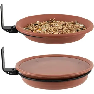 Rundes Tablett, Vogelfutterspender Zum Aufhängen, Vogeltränke, Montierte Brunnen, Kolibri-futterspender Für Außenfenster, Terrasse, Balkon, Garten, 2 Stück