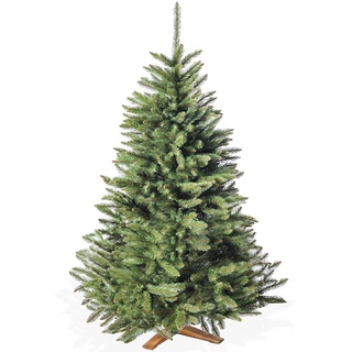 Künstlicher Weihnachtsbaum in Premium Qualität mit FSC-zertifiziertem Holzständer – Naturgetreu und mit dicht bestückten Zweigen – Künstliche Weihnachtsbäume 180cm oder 220cm